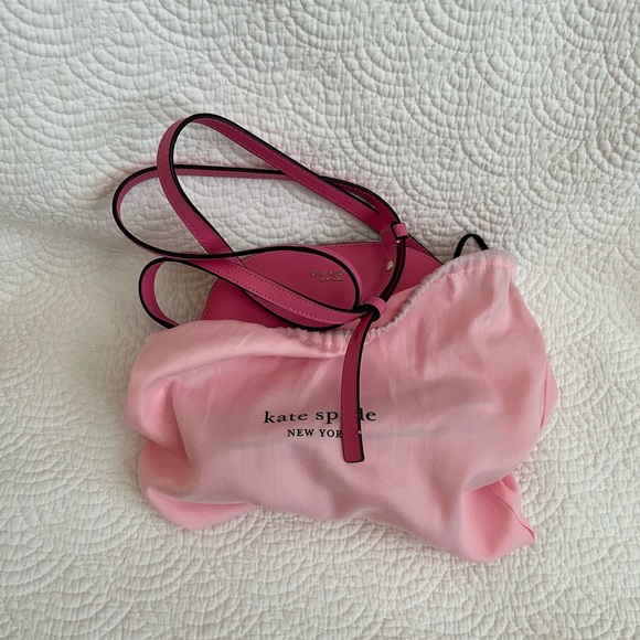 Kate Spade Pink Saffiano Leather Dome Crossbody Purse - Picture 10 of 13